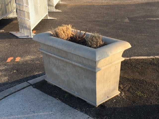 Concrete Planter Gray LSB Finish 48x24x30 - Outdoor Planter