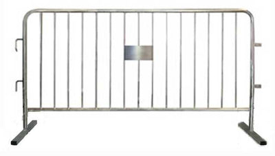 Heavy Duty 7 Ft Steel Crowd Control Barricades with Flat Bases Steel Barricades Epic Crowd Control