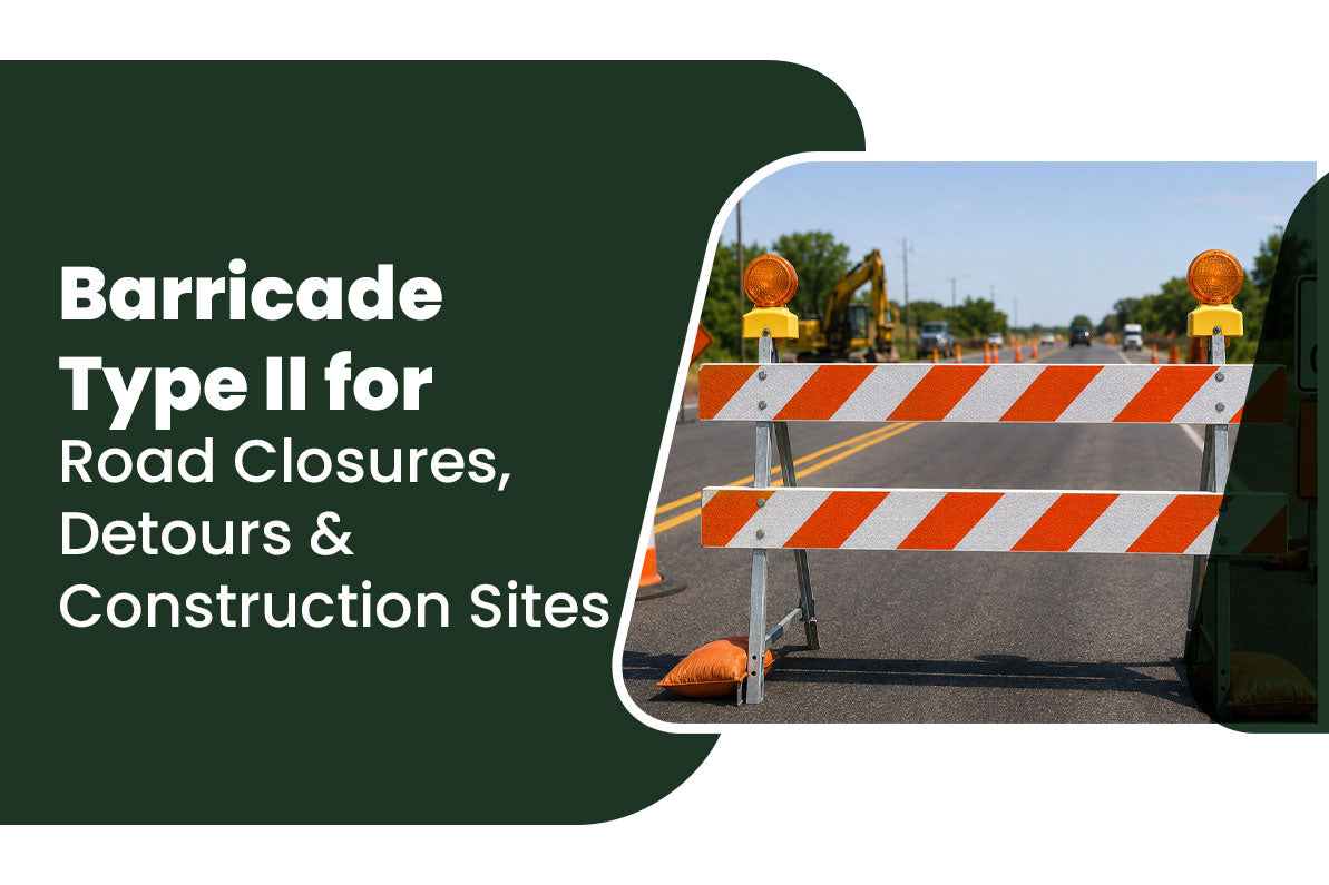 Barricade Type II for Road Closures, Detours & Construction Sites