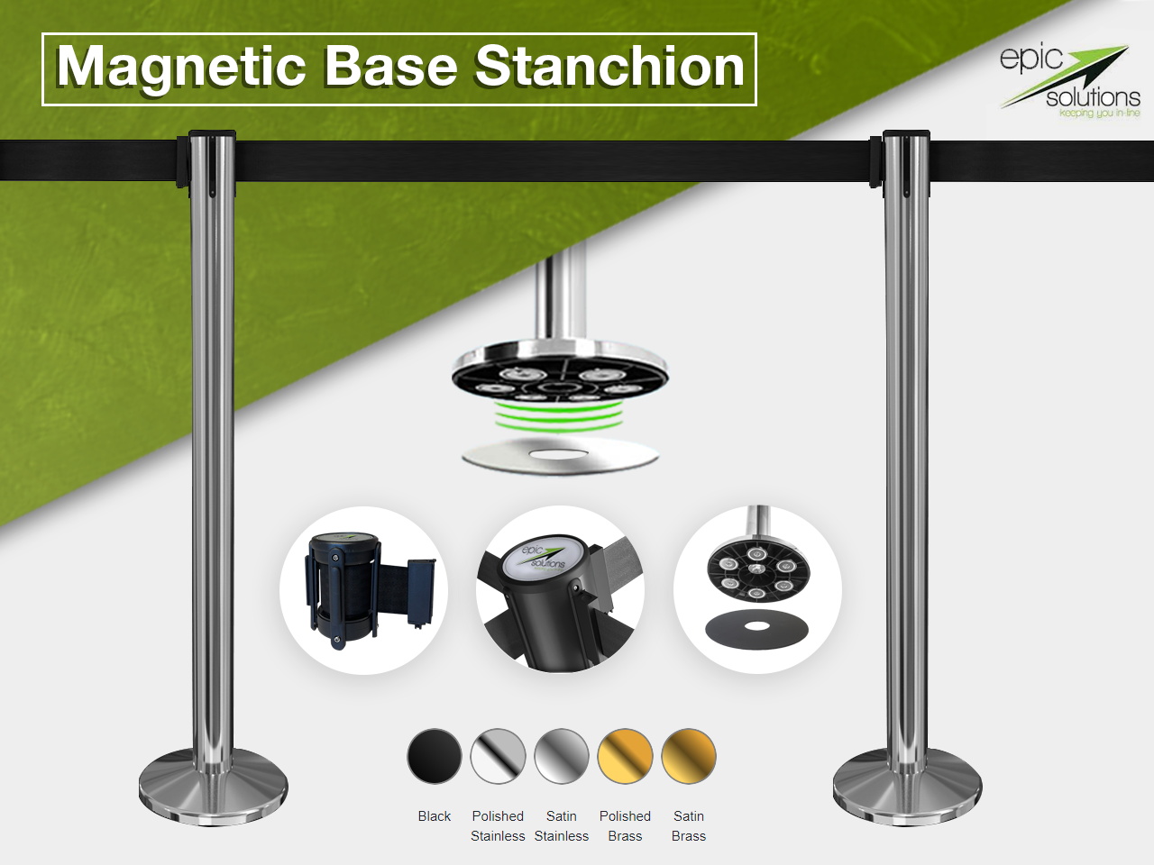 QueuePro 250 Magnetic Base Stanchions