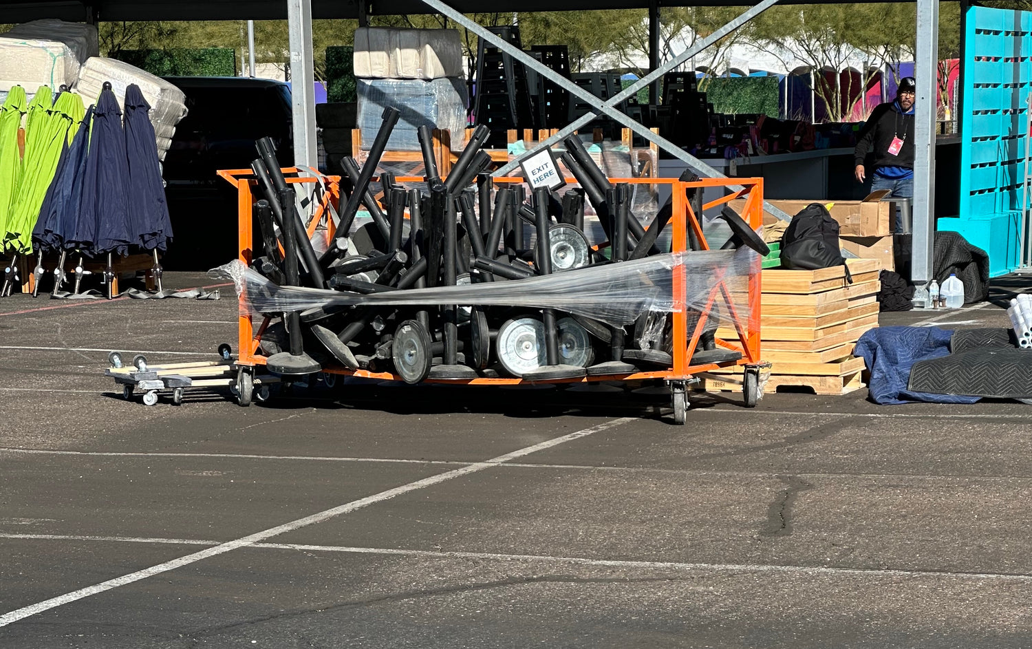 Protect Crowd Control Gear with Stanchion Carts