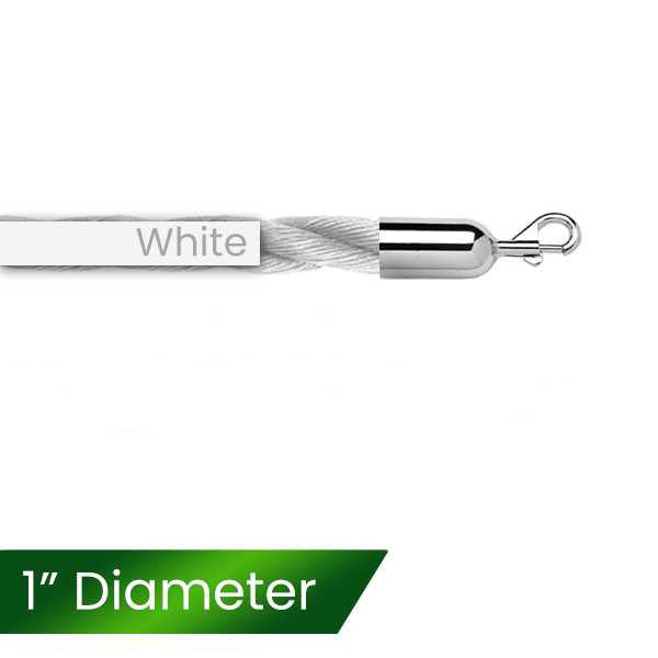 1" Twisted Polypro Stanchion Ropes 2 to 10 Foot Stanchion Ropes Epic Crowd Control