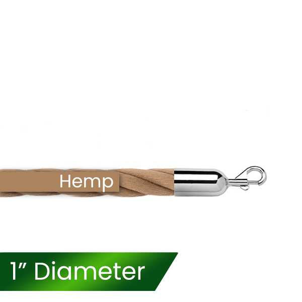 1" Twisted Polypro Stanchion Ropes 2 to 10 Foot Stanchion Ropes Epic Crowd Control