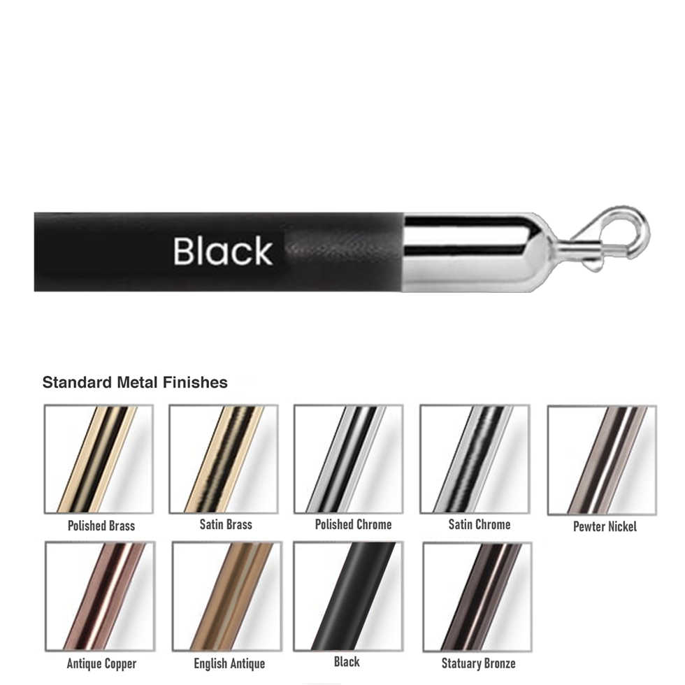 1.5" Naugahyde Stanchion Ropes 4 Foot to 10 Foot