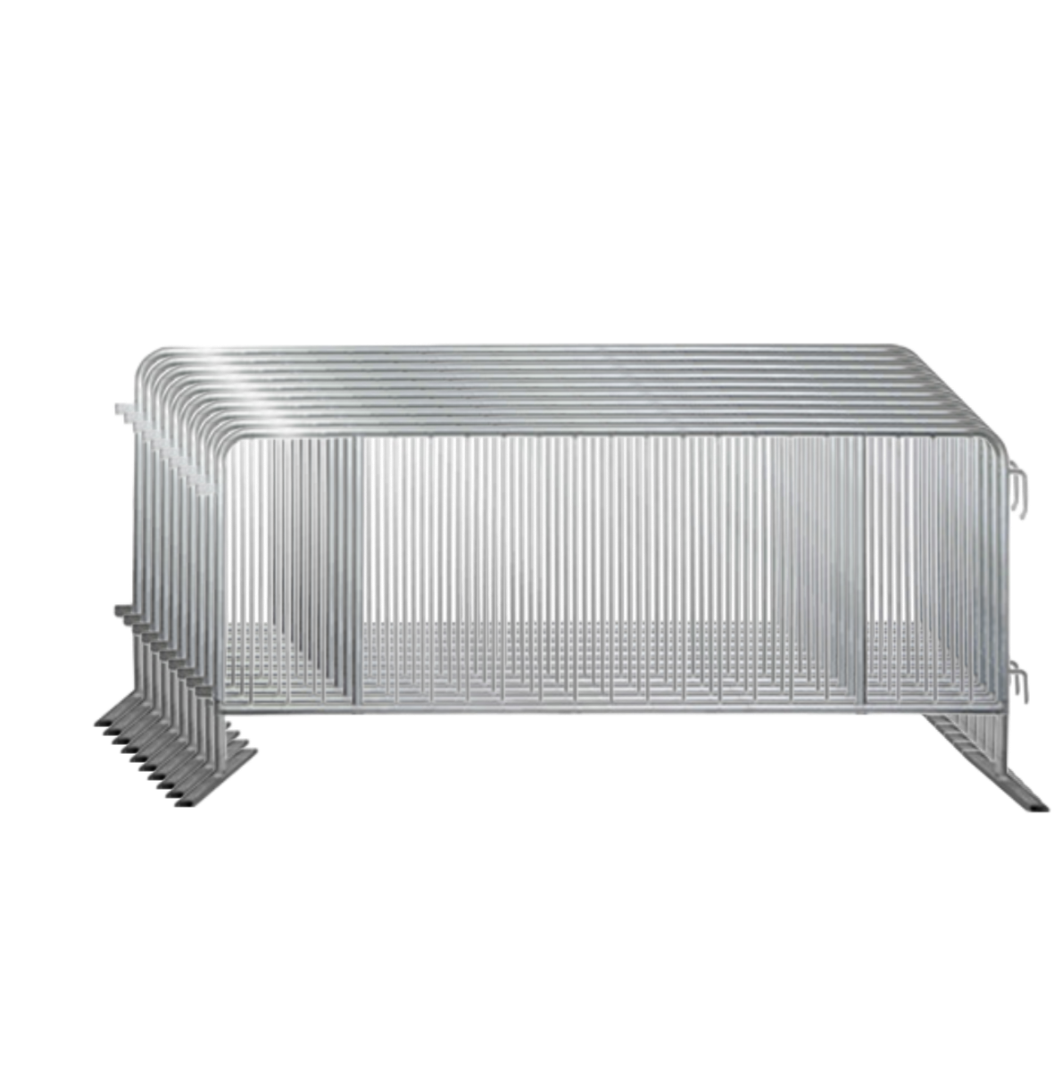 20 8.5 ft Steel Barricades Crowd Control Barriers 1" Frame Flat Feet