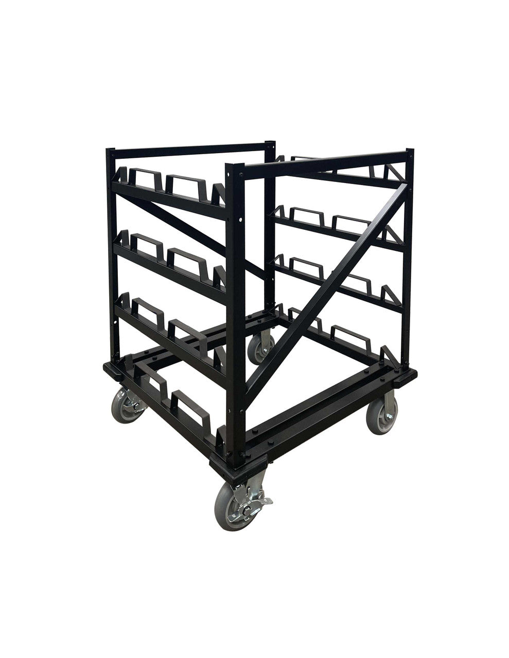 12 Post Stanchion Cart | Stanchion Barrier Cart - No Tray Stanchion Post Carts Epic Crowd Control