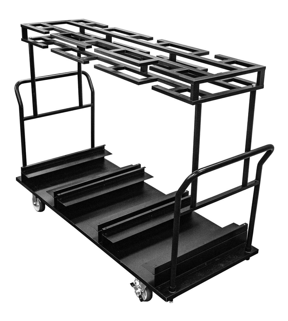 12 to 10 Post Stanchion Cart - Weather Master 19" Rubber Base Stanchions Stanchion Post Carts Epic Crowd Control
