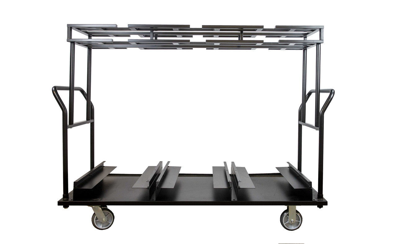 12 to 10 Post Stanchion Cart - Weather Master 19" Rubber Base Stanchions Stanchion Post Carts Epic Crowd Control