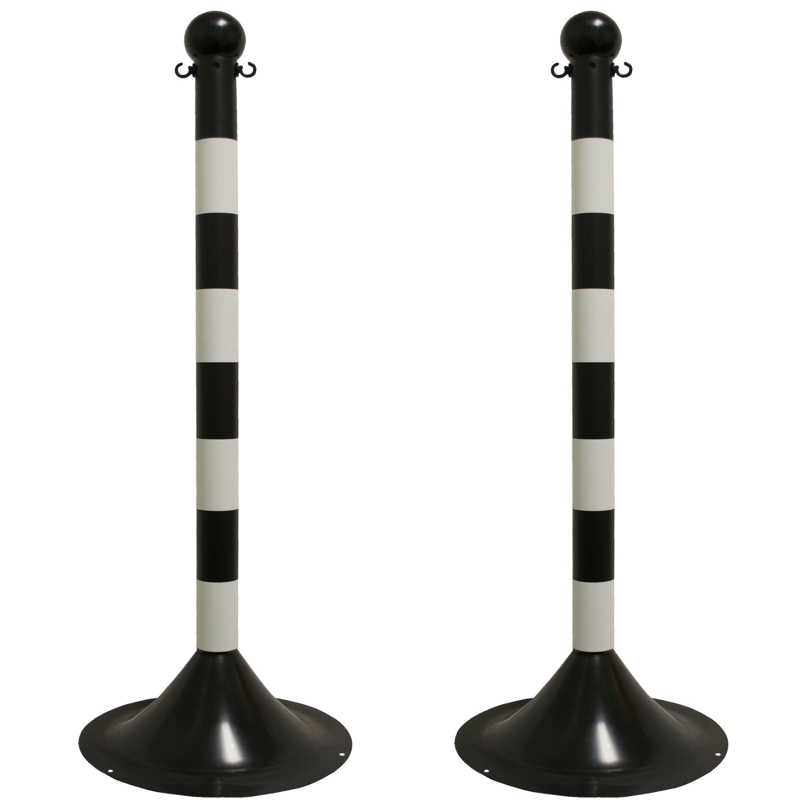 Striped Plastic Stanchion Post 2" O.D.