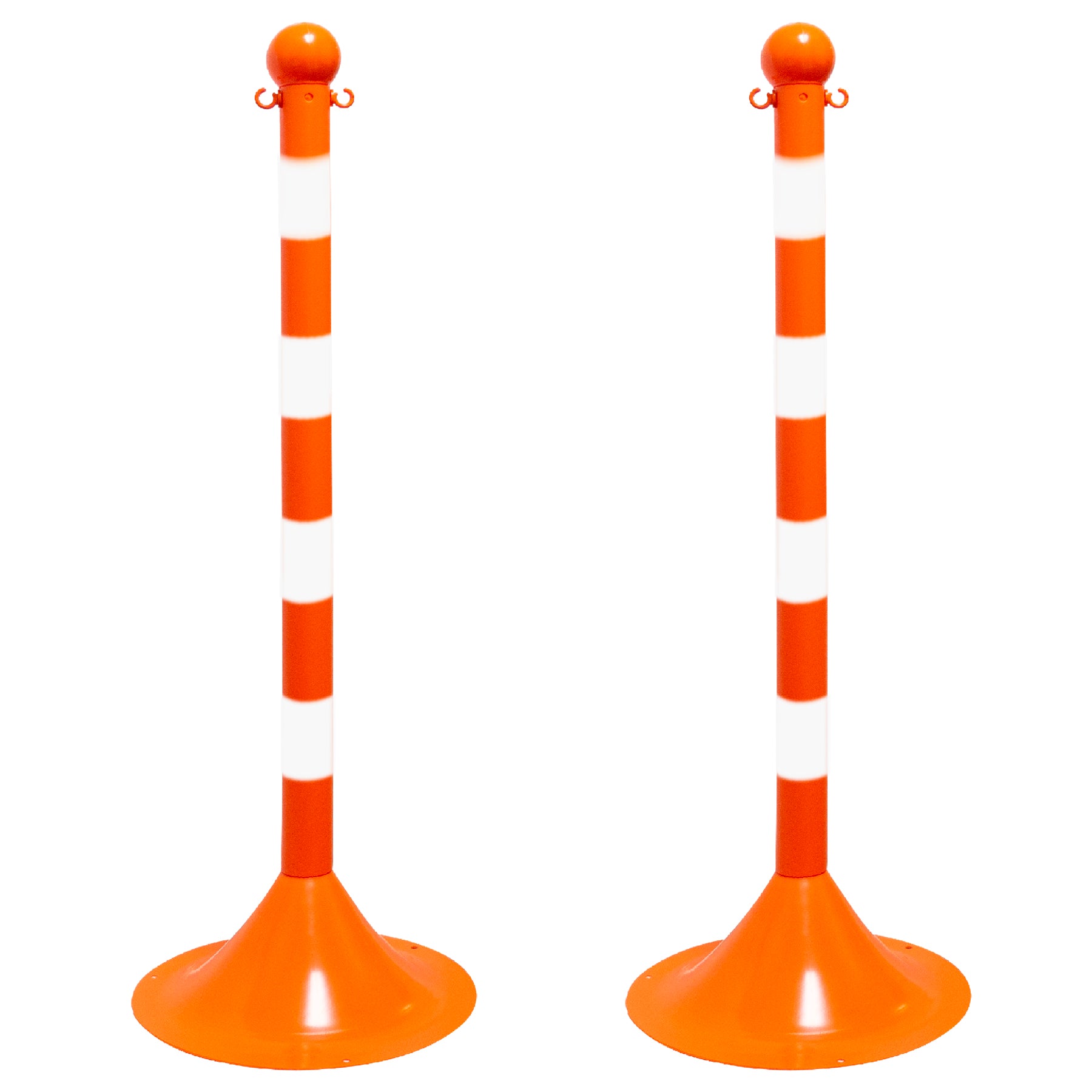 Striped Plastic Stanchion Post 2" O.D.