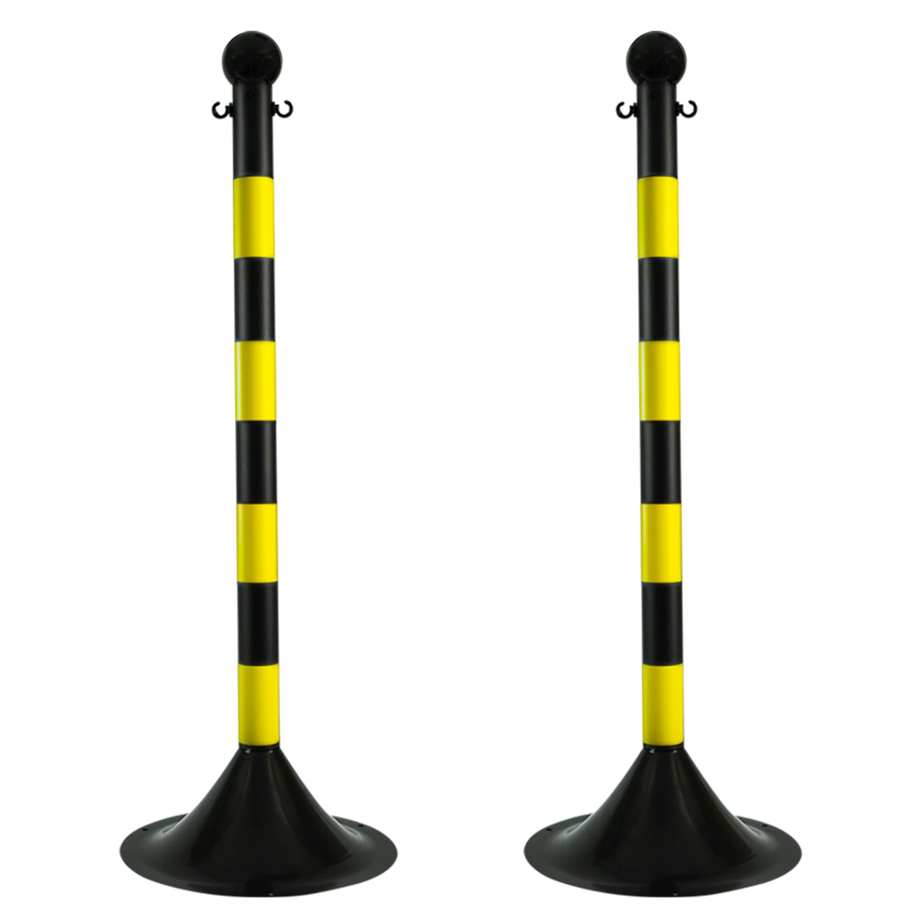 Striped Plastic Stanchion Post 2" O.D.