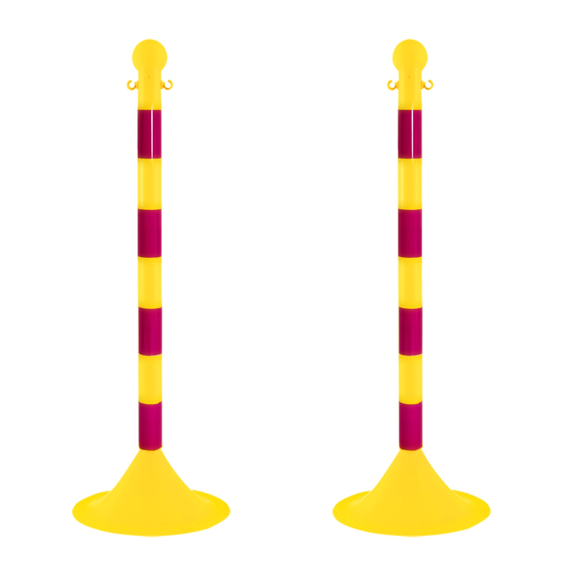 Striped Plastic Stanchion Post 2" O.D.