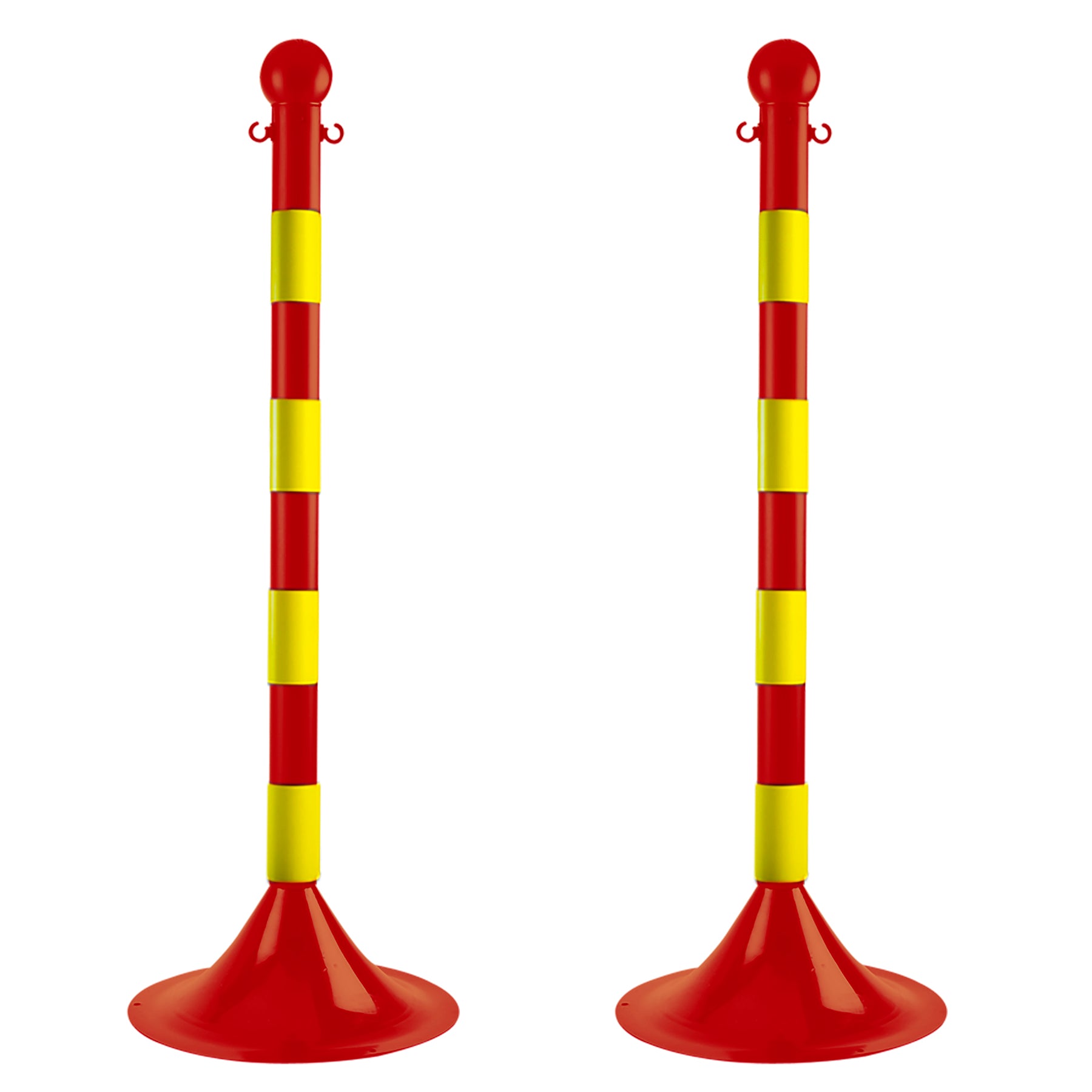 Striped Plastic Stanchion Post 2" O.D.
