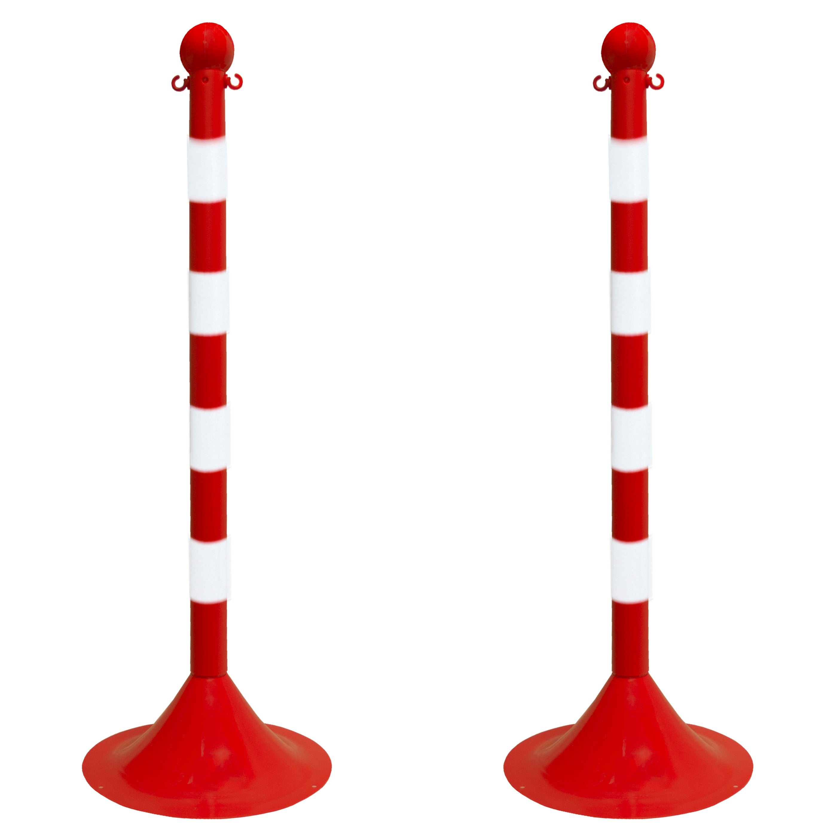 Striped Plastic Stanchion Post 2" O.D.