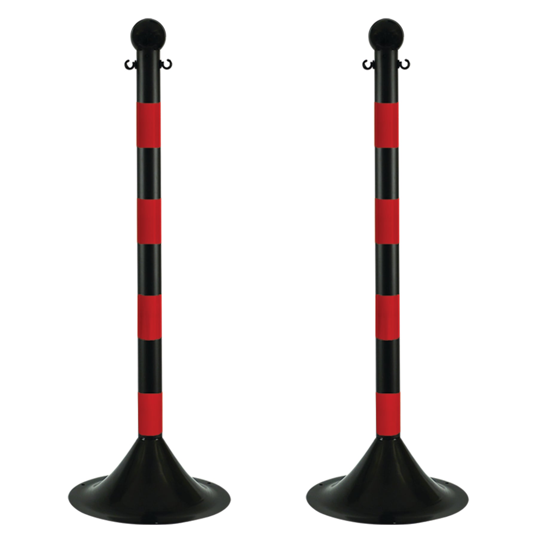 Striped Plastic Stanchion Post 2" O.D.