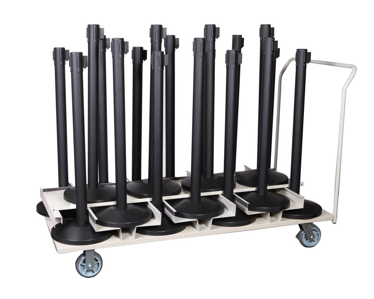 18 Post Stanchion Cart - Vertical | Stanchion Barrier Cart Stanchion Post Carts Epic Crowd Control