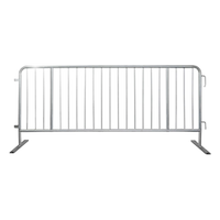 8.5 Foot Heavy Duty Steel Barricades with Flat Bases | Crowd Control Steel Barriers