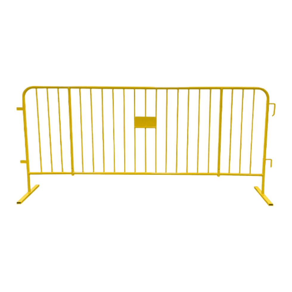 30  Yellow Steel Barricades Crowd Control Barriers 1" Frame