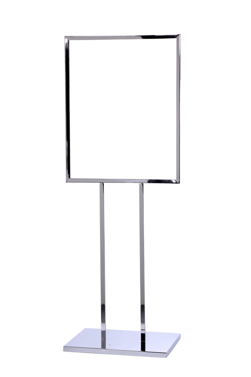 Vertical Poster Stand Frame 22" x 28" Polished Chrome Finish