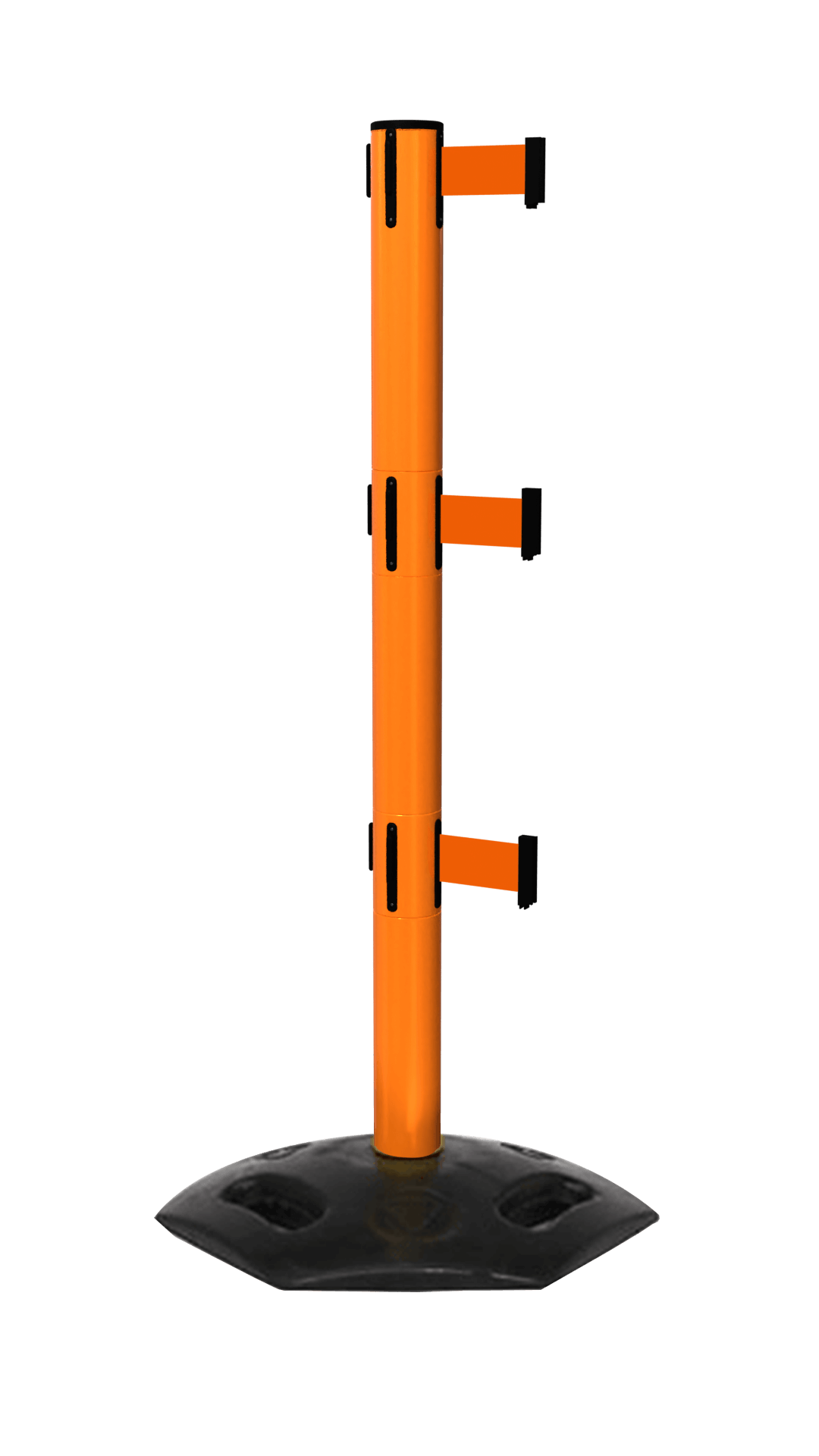 Orange Weather Master Triple Safety Retractable Stanchion | 13 Foot Belt