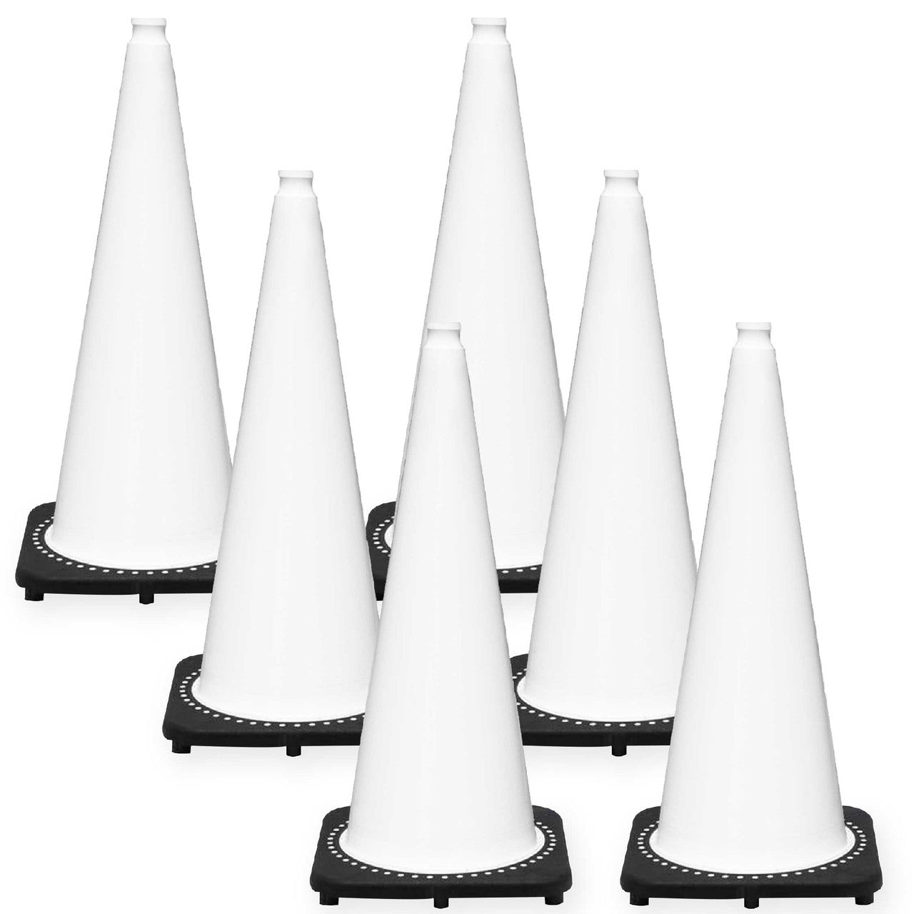 28" Traffic Cones - 6 Pack Traffic Cones and Plastic Chain Kits Epic Crowd Control