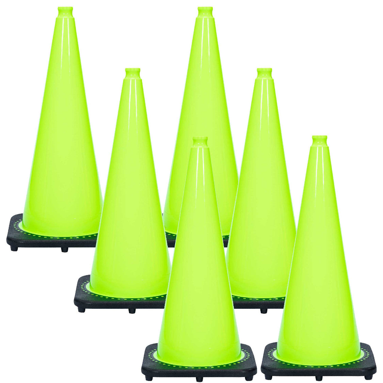 28" Traffic Cones - 6 Pack Traffic Cones and Plastic Chain Kits Epic Crowd Control