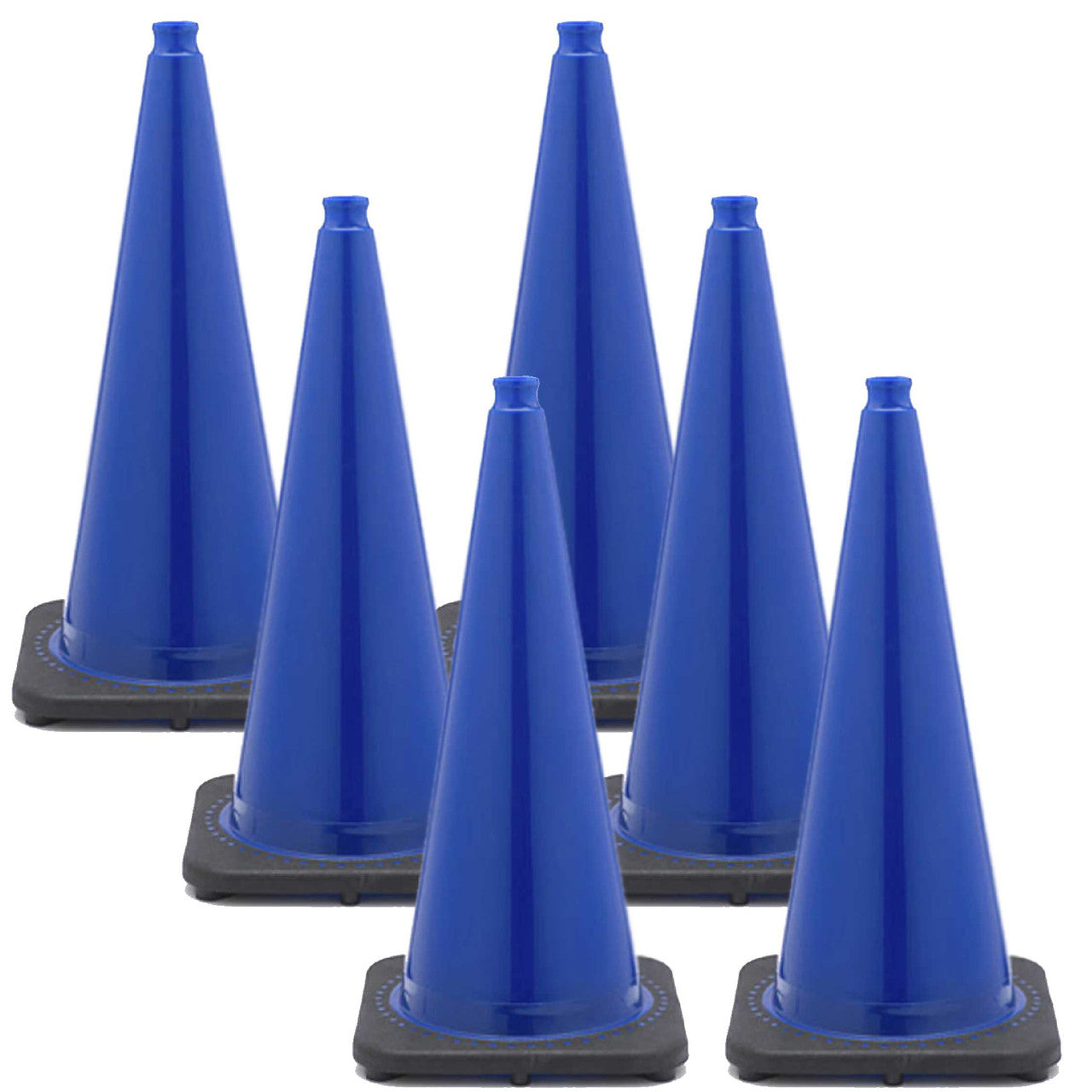 28" Traffic Cones - 6 Pack Traffic Cones and Plastic Chain Kits Epic Crowd Control