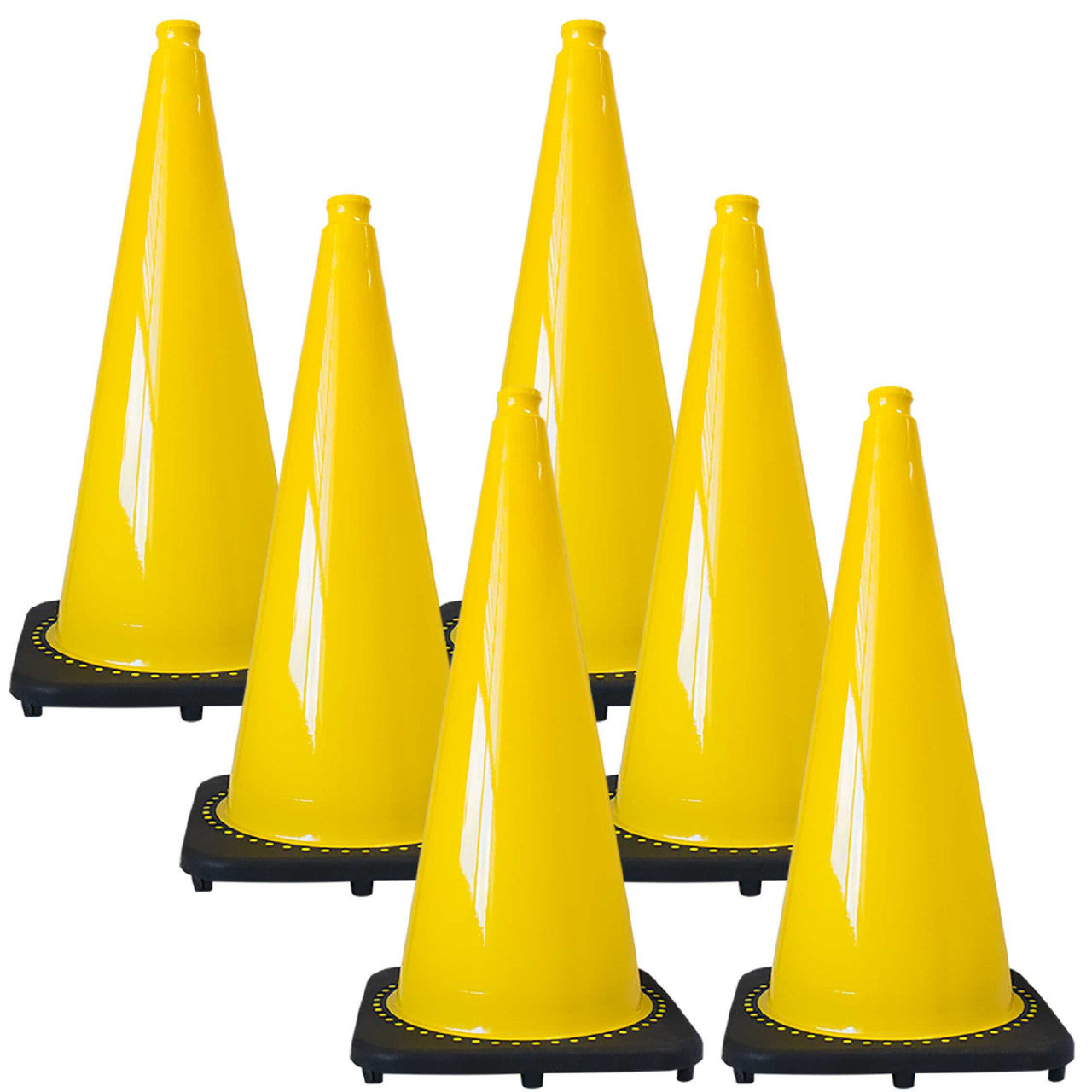 28" Traffic Cones - 6 Pack Traffic Cones and Plastic Chain Kits Epic Crowd Control