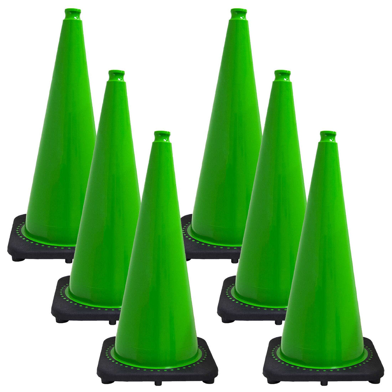 28" Traffic Cones - 6 Pack Traffic Cones and Plastic Chain Kits Epic Crowd Control