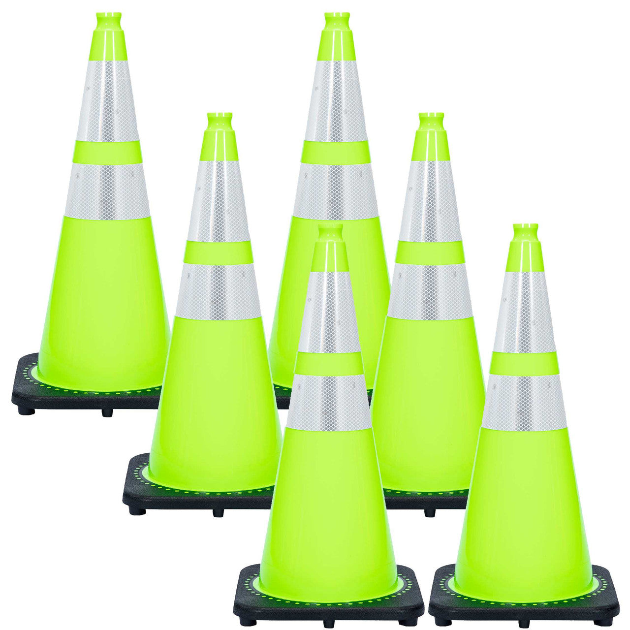 28" Traffic Cones - 6 Pack Traffic Cones and Plastic Chain Kits Epic Crowd Control