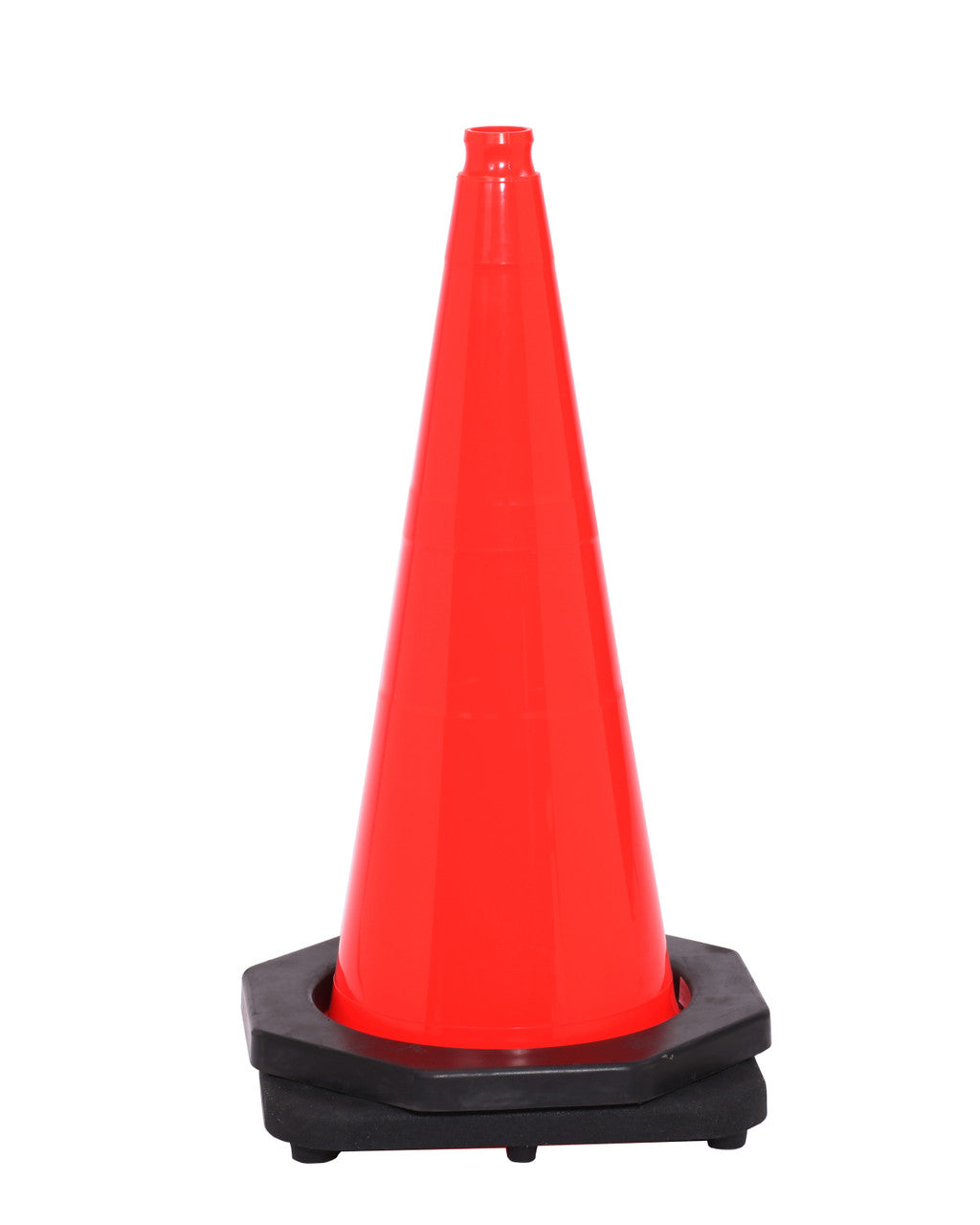 28" Traffic Cone 280 With Reflective Collars and 14"x14" Base