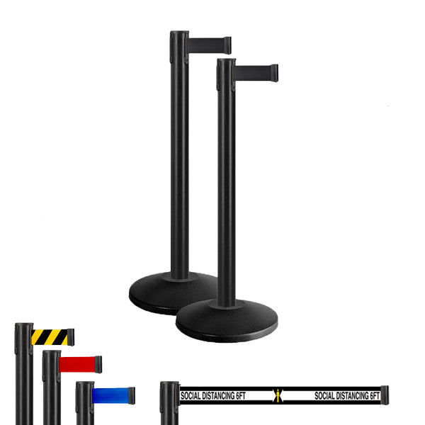 Retractable Belt Stanchions - 2 Bundle Kit Belt Barriers