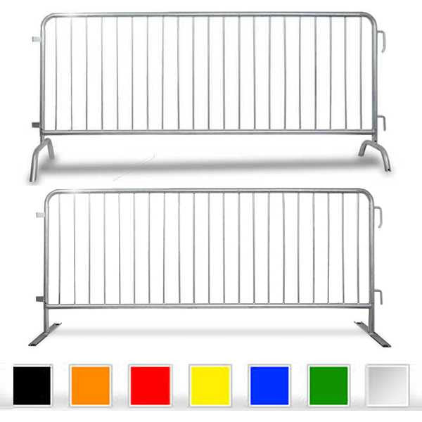 30 Pack 8.5 Ft Steel Crowd Control Barricades with Cart Home Epic Crowd Control