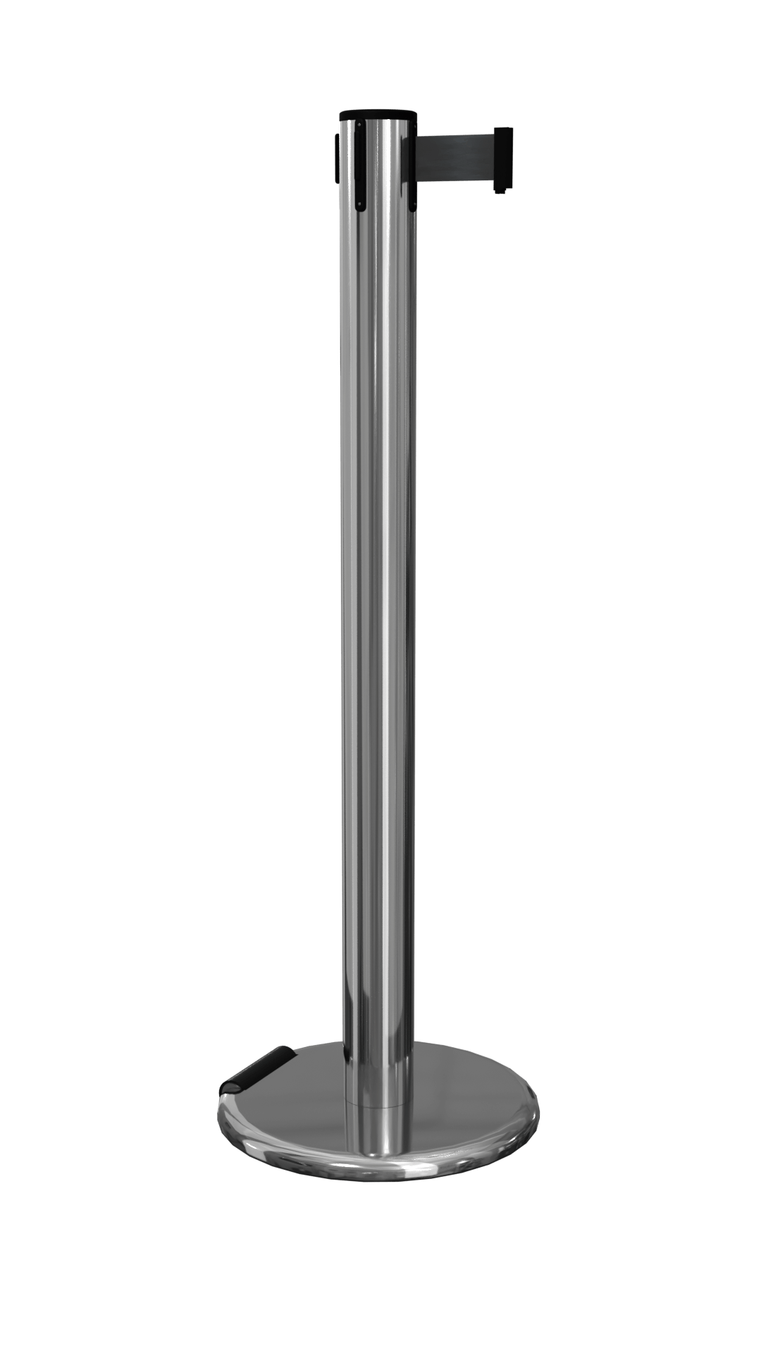 Roller Pro 300 Retractable Belt Stanchion 16 ft Belt | Polished Stainless