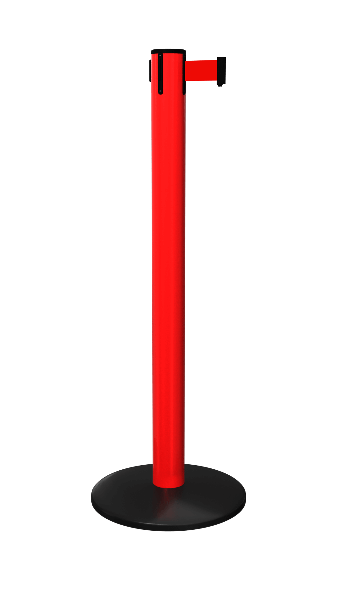 Red Pro Safety Retractable Belt Stanchion | 16 Ft Safety Barrier