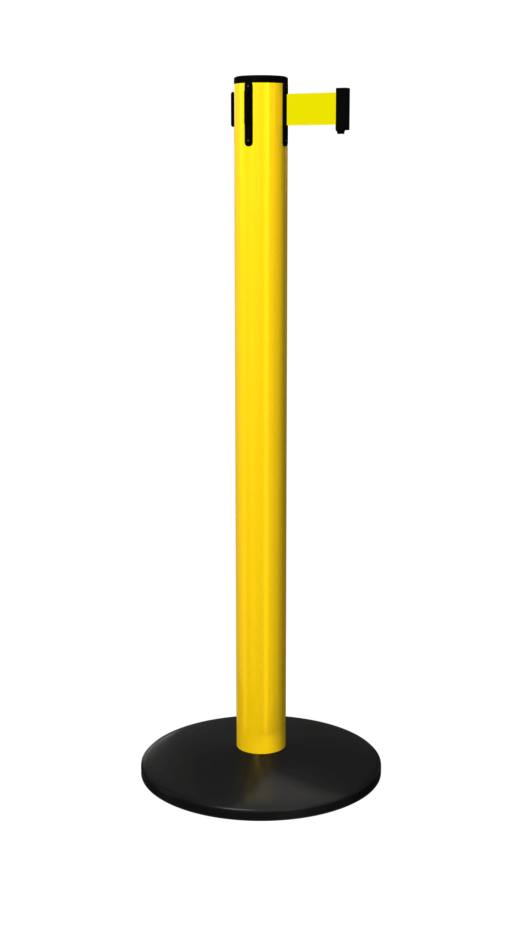 Yellow Pro Safety Retractable Belt Stanchion | 16 Ft Safety Barrier