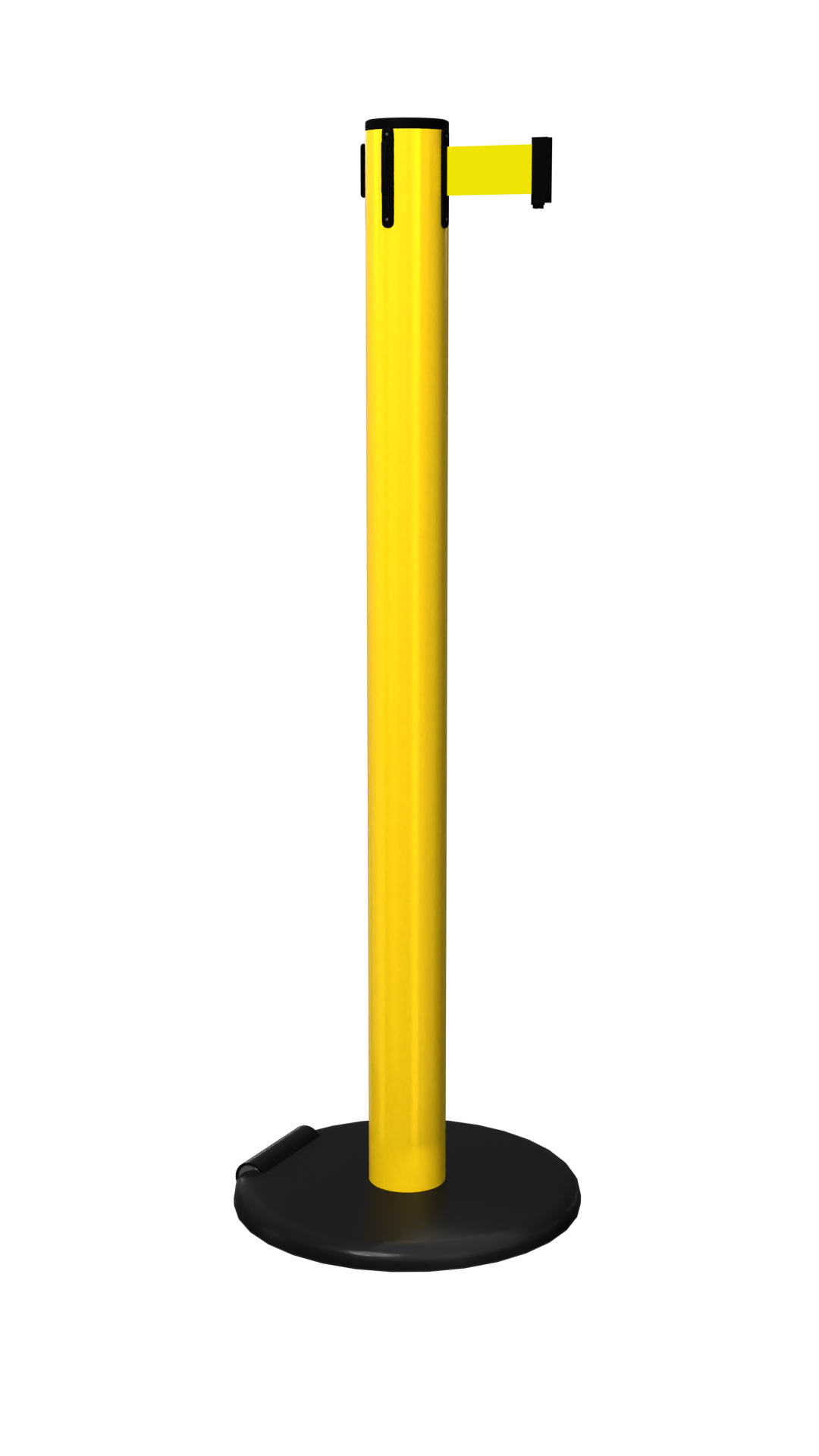 Yellow Pro Safety Roller Retractable Stanchion | 16 Ft Safety Barrier
