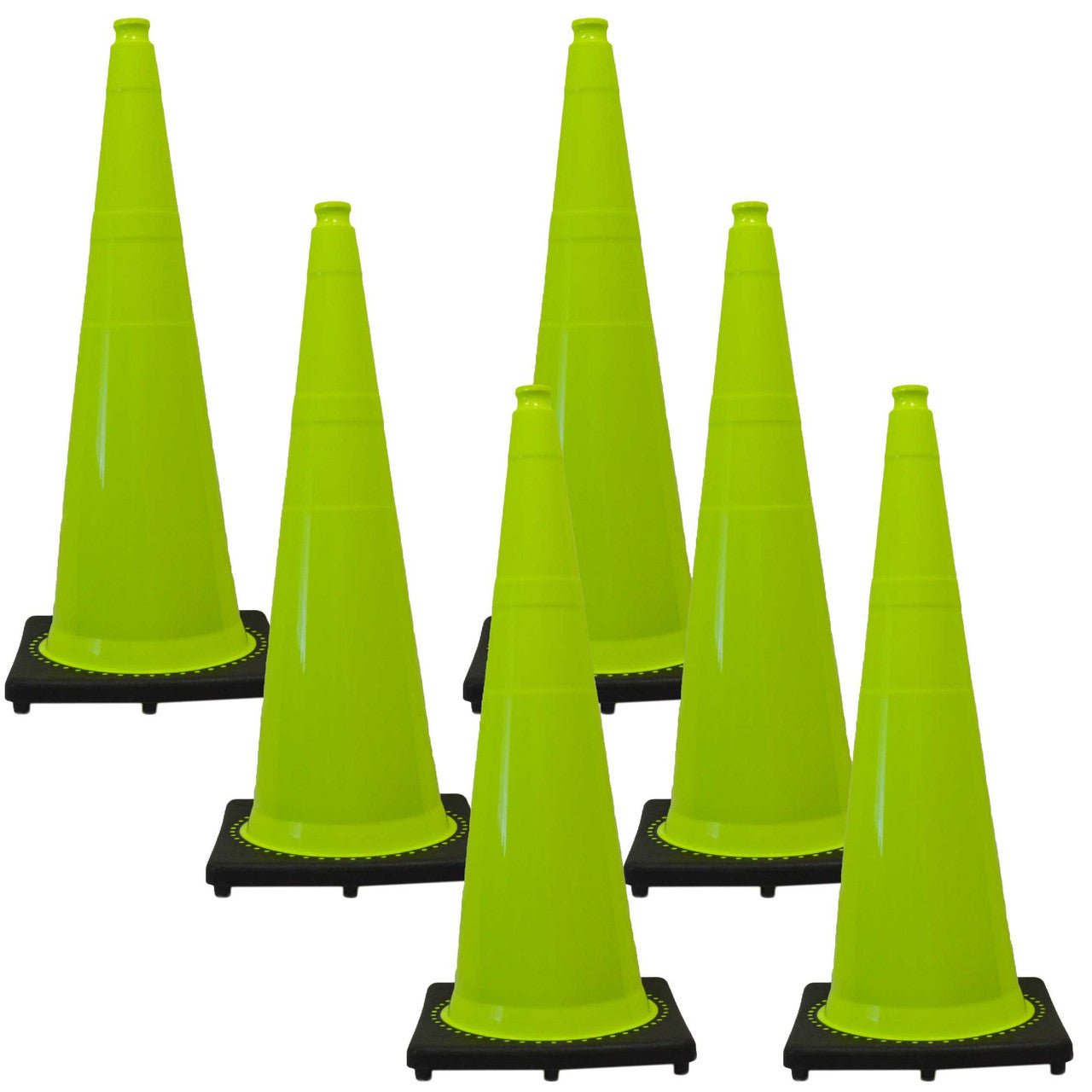 36" Traffic Cones - 6 Pack Traffic Cones and Plastic Chain Kits Epic Crowd Control