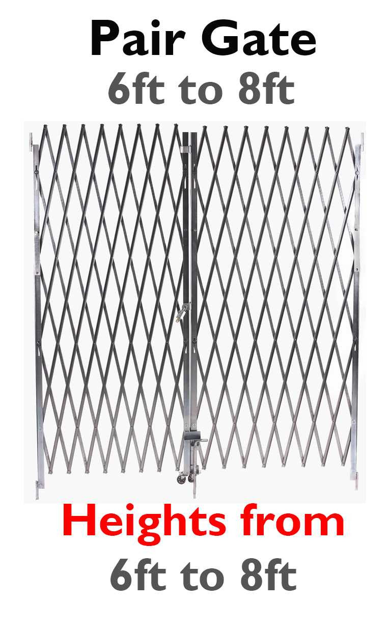 6-8 Foot Wide Pair Fixed Gate Accordion Gates Epic Crowd Control