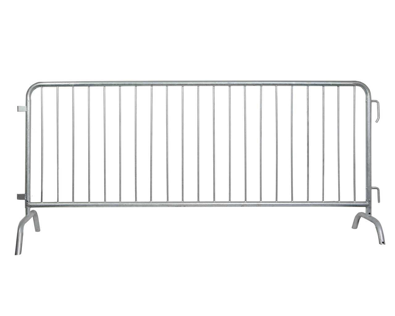 6.5 Foot Heavy Duty Steel Barricades with Bridge Bases | Crowd Control Barriers Steel Barricades Epic Crowd Control
