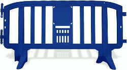 6.5 Foot Movit Plastic Barricades | Blue Movit & GuideMaster Plastic Barriers Epic Crowd Control