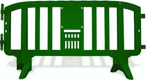 6.5 Foot Movit Plastic Barricades | Green Movit & GuideMaster Plastic Barriers Epic Crowd Control