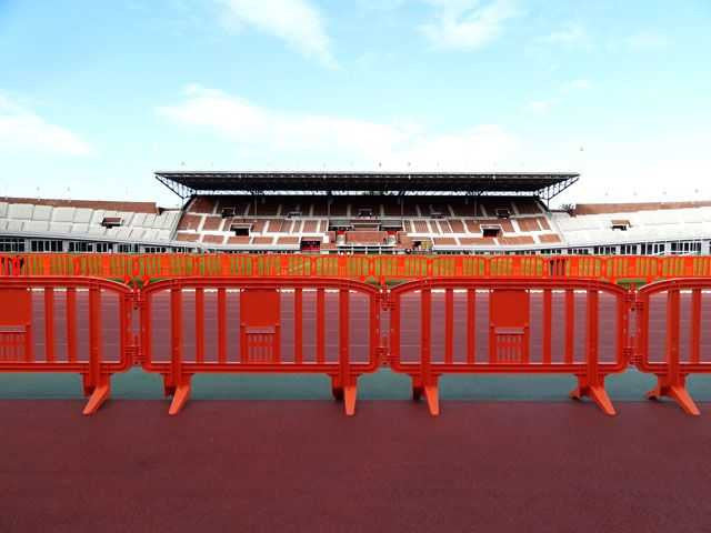 6.5 Foot Movit Plastic Barricades | Green Movit & GuideMaster Plastic Barriers Epic Crowd Control