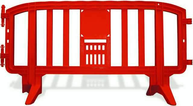 6.5 Foot Movit Plastic Barricades | Red Movit & GuideMaster Plastic Barriers Epic Crowd Control