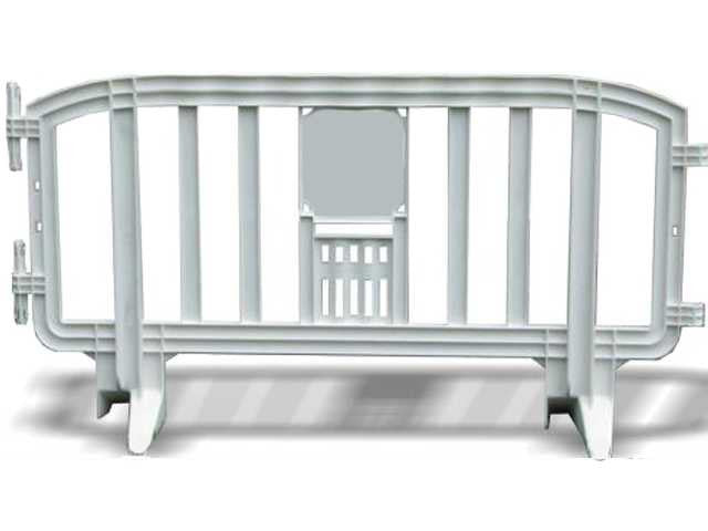 6.5 Foot Movit Plastic Barricades | White Movit & GuideMaster Plastic Barriers Epic Crowd Control