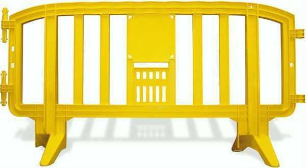 6.5 Foot Movit Plastic Barricades | Yellow Movit & GuideMaster Plastic Barriers Epic Crowd Control