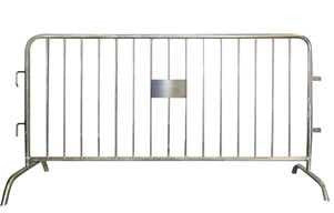7 ft Heavy Duty Steel Crowd Control Barricades with Bridge Bases Steel Barricades Epic Crowd Control