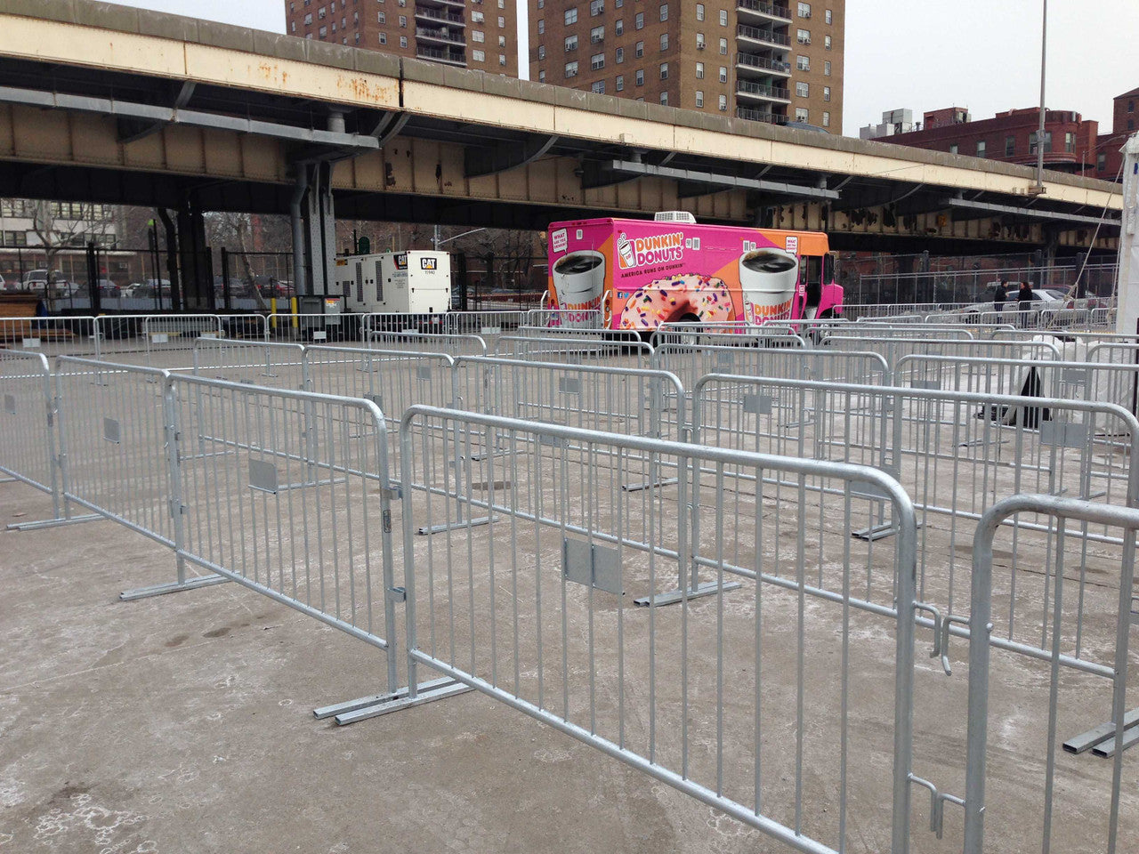 7 ft Heavy Duty Steel Crowd Control Barricades with Bridge Bases Steel Barricades Epic Crowd Control