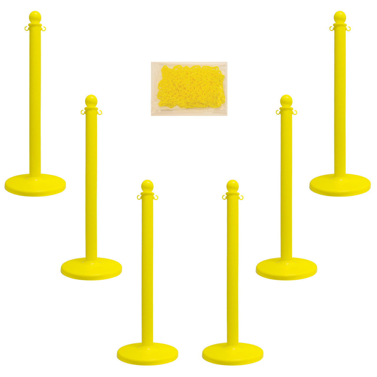 2.5" Light Duty Plastic Stanchion and Chain Kit