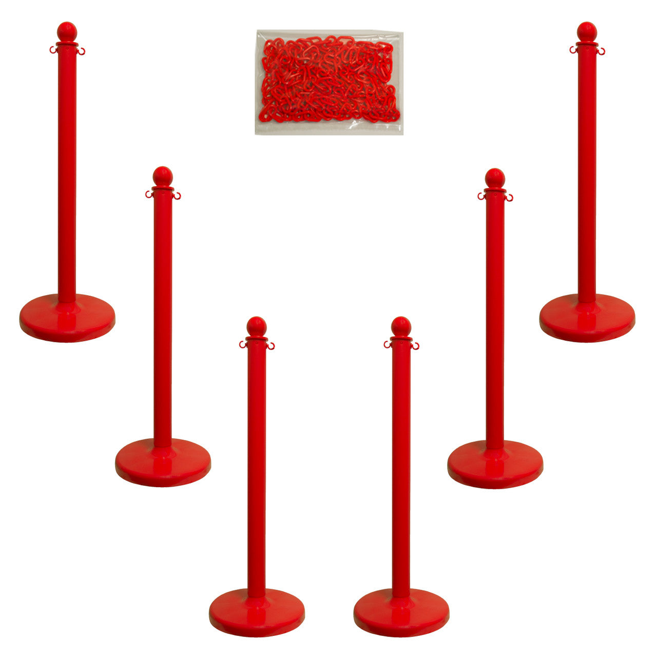 2.5" Light Duty Plastic Stanchion and Chain Kit